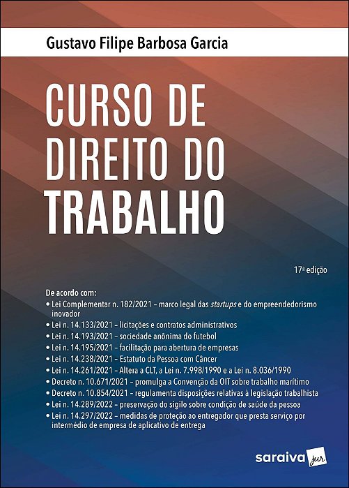 Curso De Direito Do Trabalho - 17Ed/22