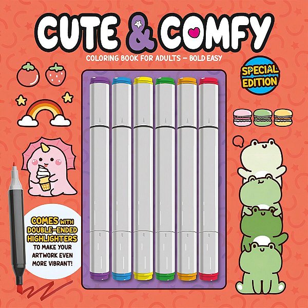 Cute & Comfy - Coloring Book For Adults - Bold Easy - Special Edition