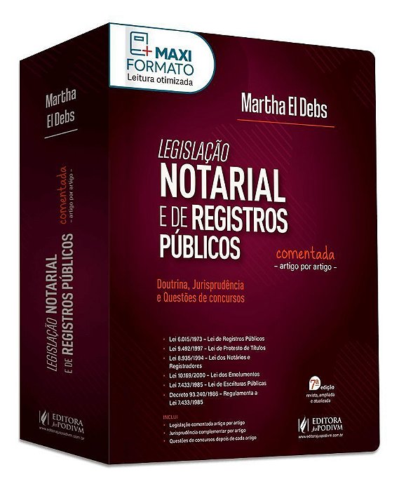 Legislação Notarial e de Registros Públicos - 07Ed/25
