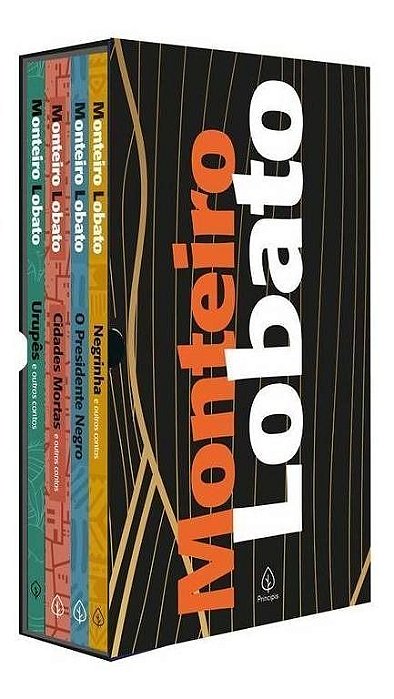 Monteiro Lobato Com 4 Livros E Marcadores De Páginas