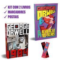 George Orwell - 1984 + A Revolução dos Bichos - Kit com 2 livros, postais e marcadores