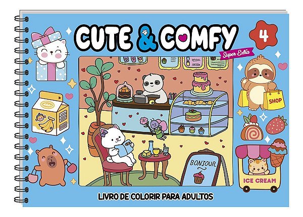 Cute & Comfy Super Extra - Edição 04 - Livro de Colorir Para Adultos
