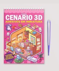Livro Cenário 3D - Monte Cenários Com Adesivos Em Miniatura