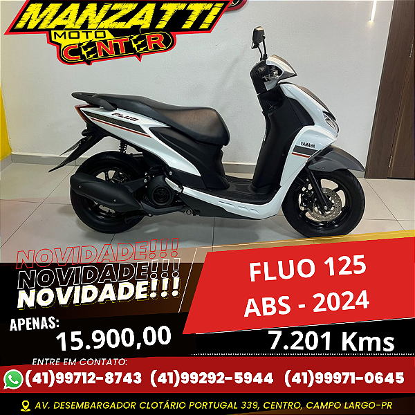 Moto Yamaha Fluo 125cc ABS Branca 2024