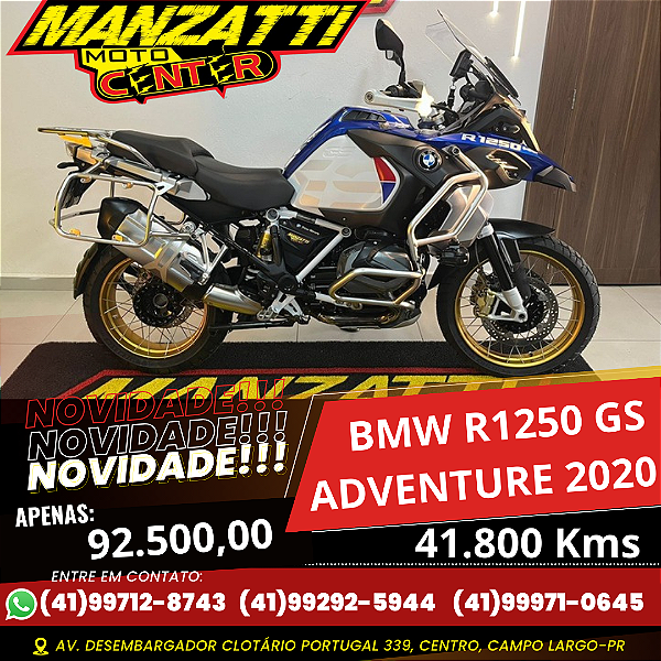 Moto BMW R1250GS Adventure Azul 2020