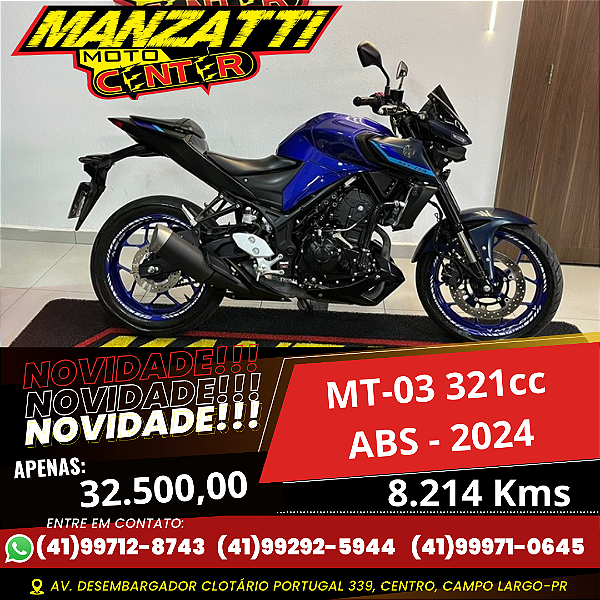Moto Yamaha MT-03 ABS 321cc Azul 2024
