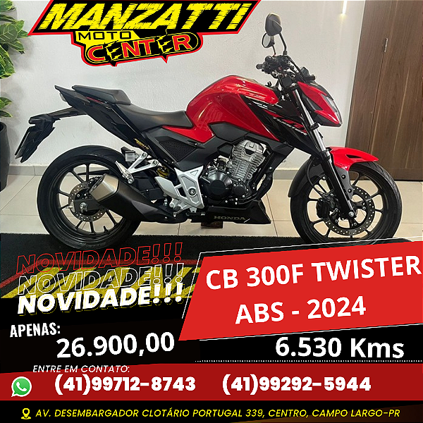 Moto Honda CB300F Twister ABS Vermelha 2024