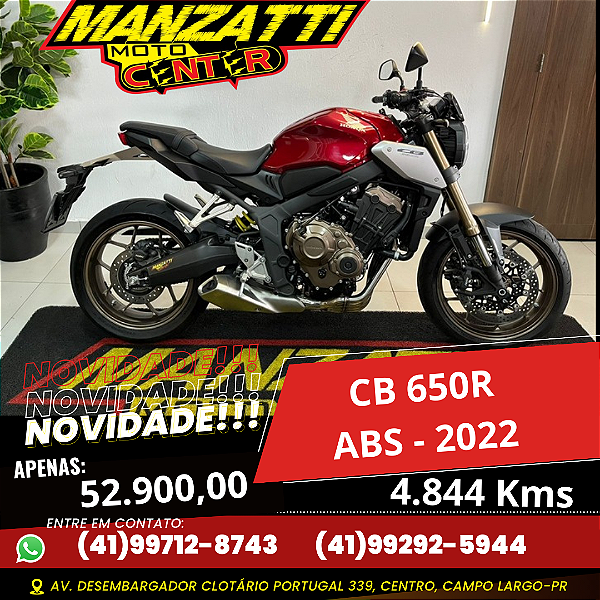 Moto Honda CB650 R ABS Vermelha 2022