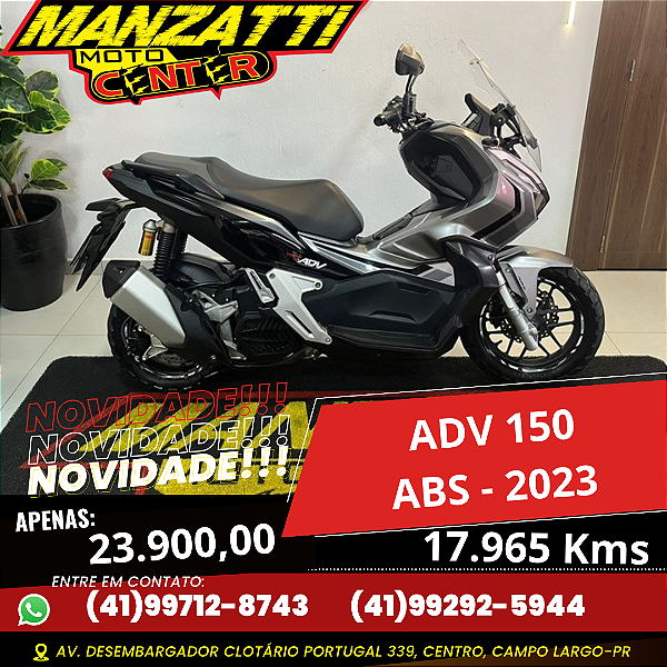 Moto Honda ADV 150 ABS Prata 2023