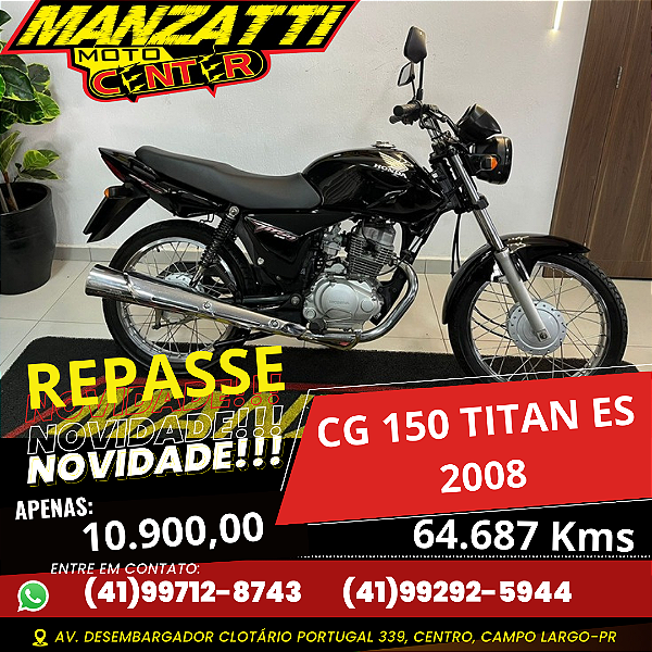 Moto Honda CG 150 Titan ES 2008 - REPASSE