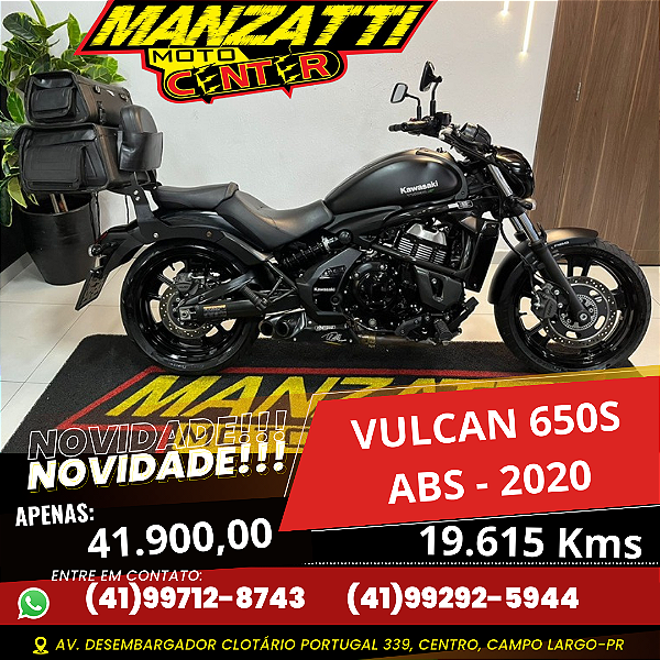 Moto Kawasaki Vulcan 650 S ABS Preta 2020