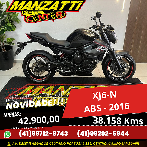 Moto Yamaha XJ6-N ABS Preta 2016