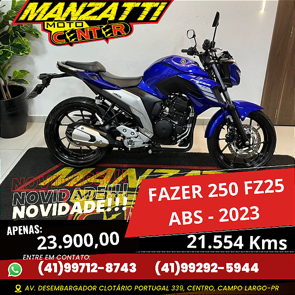 Moto Yamaha Fazer 250cc FZ25 ABS Azul 2023