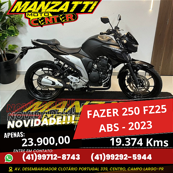 Moto Yamaha Fazer 250cc FZ25 ABS Preta 2023