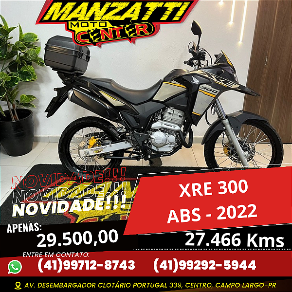 Moto Honda XRE 300 Adventure ABS Cinza 2022