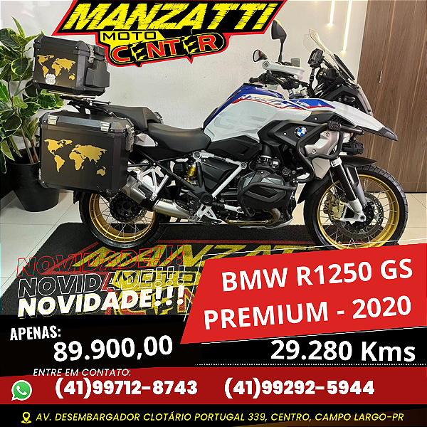 Moto BMW R1250 GS Premium HP Branca 2020 - EQUIPADA