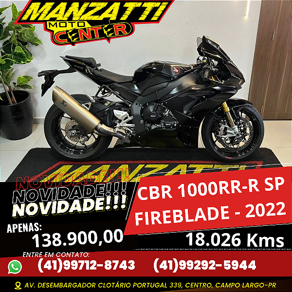 Moto Honda CBR 1000RR-R SP Fireblade ABS Preta 2022