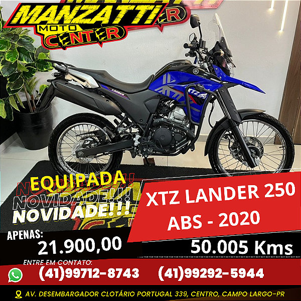Moto Yamaha XTZ 250 Lander ABS Azul 2020 - Equipada