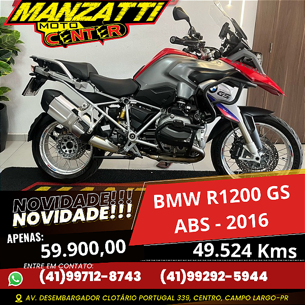 Moto BMW R1200 GS Premium Vermelha 2016