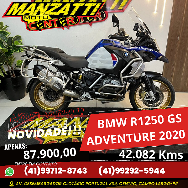 Moto BMW R1250 GS Adventure ABS Azul 2020