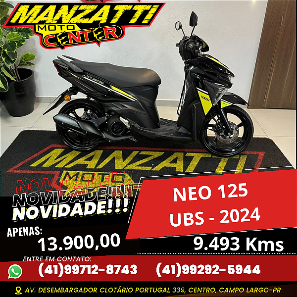 Moto Yamaha Neo 125 UBS Preta 2024