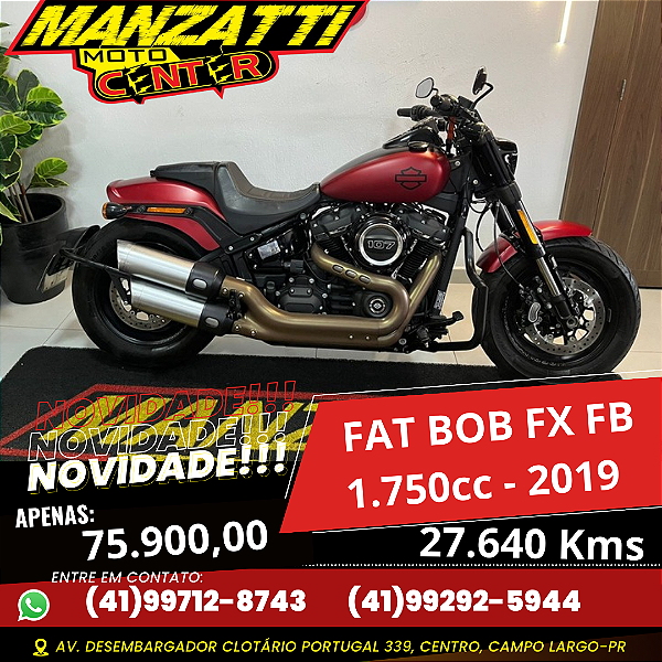 Moto Harley Davidson Fat Boy-FX FB 1750cc Vermelha 2019