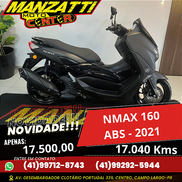 Moto Yamaha NMAX 160 ABS Preta 2021