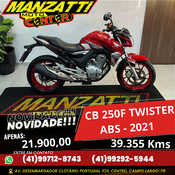 Moto Honda CB250F Twister ABS Vermelha 2021