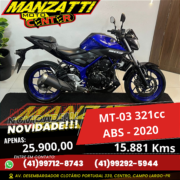 Moto Yamaha MT-03 ABS 321cc Azul 2020