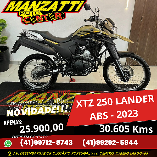 Moto Yamaha XTZ 250 Lander ABS Bege 2023
