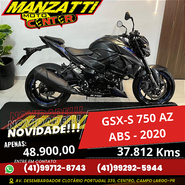 Moto Suzuki GSX-S 750 AZ ABS Preta 2020