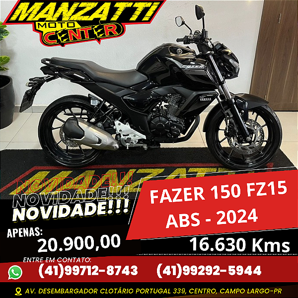 Moto Yamaha Fazer FZ15 ABS 150cc Preta 2024