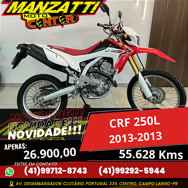 Moto Honda CRF 250L Vermelha 2013