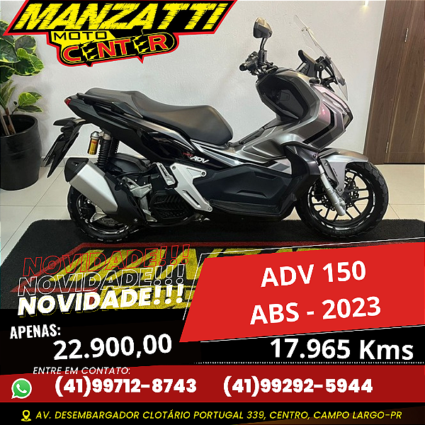Moto Honda ADV 150 ABS Prata 2023