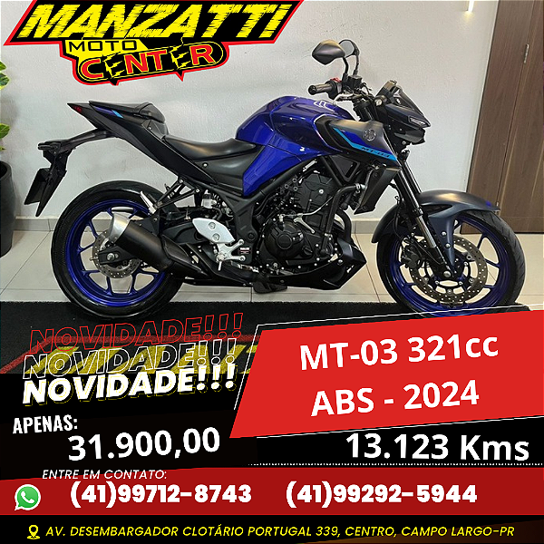 Moto Yamaha MT-03 ABS 321cc Azul 2024