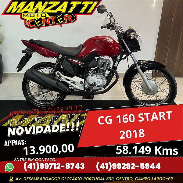 Moto Honda CG 160 Start Vermelha 2018