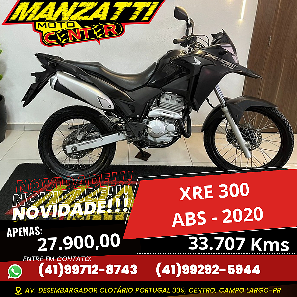 Moto Honda XRE 300 ABS Cinza 2020