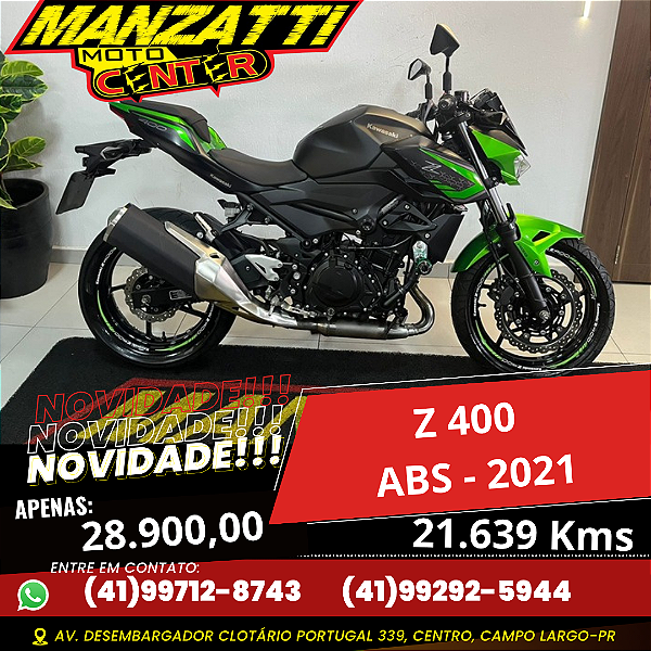 Moto Kawasaki Z 400 ABS Verde 2021