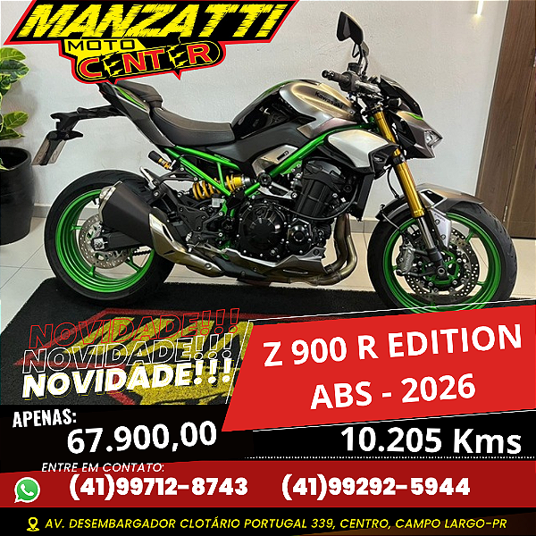 Moto Kawasaki Z900 R Edition ABS Cinza 2026