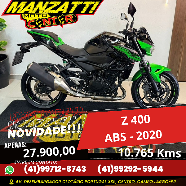 Moto Kawasaki Z 400 ABS Verde 2020