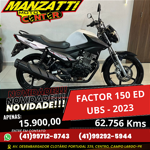 Moto Yamaha Factor 150 ED UBS Branca 2023