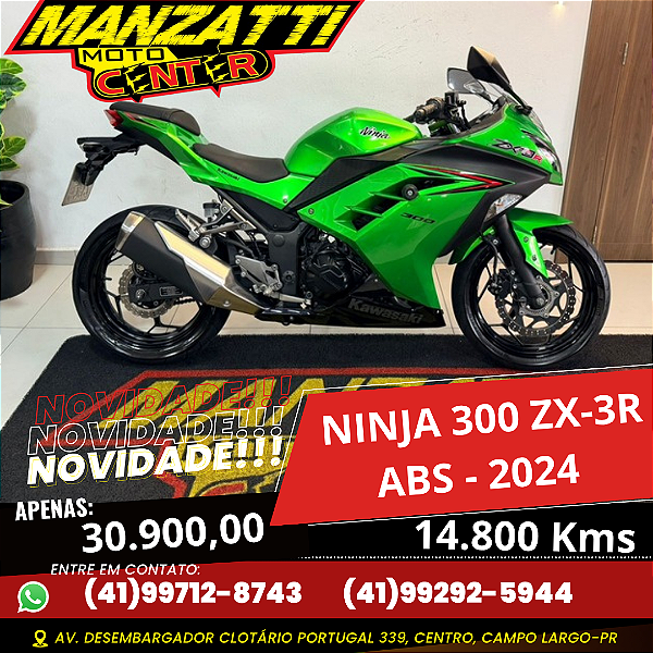 Moto Kawasaki Ninja 300 ZX-3R Verde 2024