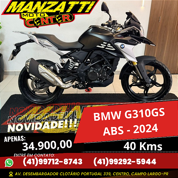Moto BMW G310 GS ABS Preta 2024