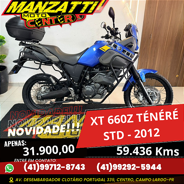 Moto Yamaha XT 660Z Ténéré Azul 2012 - REPASSE