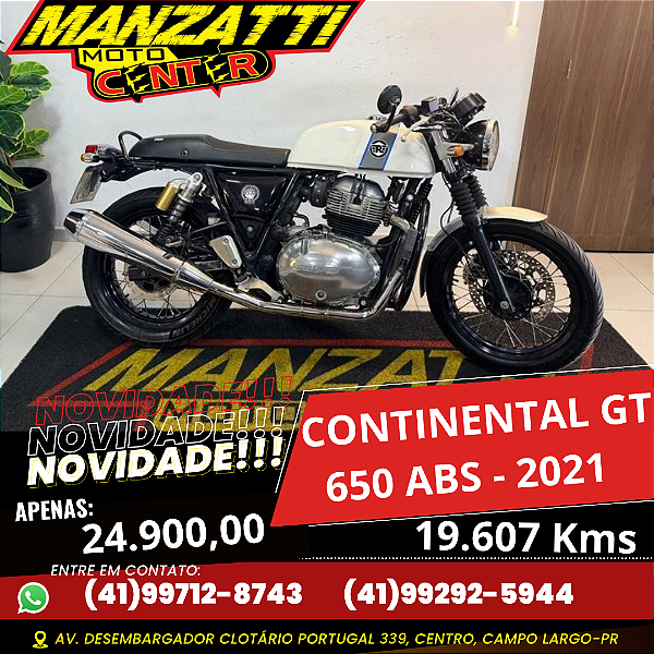 Moto Royal Enfield Continental GT 650 ABS Branca 2021 - Equipada