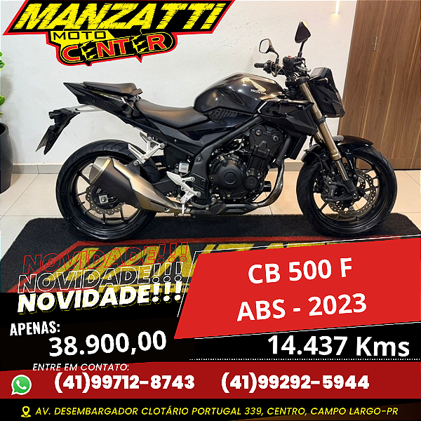 Moto Honda CB 500F ABS Cinza 2023