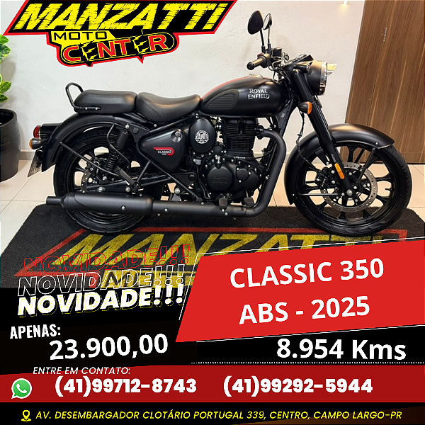 Moto Royal Enfield Classic Halcyon Black 350 ABS Preta 2018