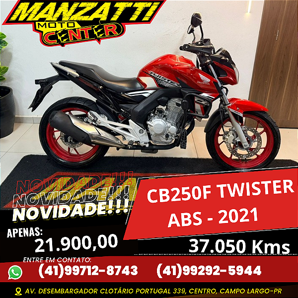 Moto Honda CB250F Twister ABS Vermelha 2021