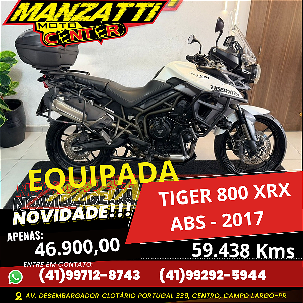 Moto Triumph Tiger 800 XRX ABS Branca 2017 - EQUIPADA
