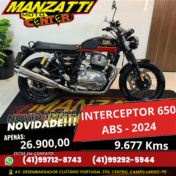 Moto Royal Enfield Interceptor 650 ABS Prata 2024